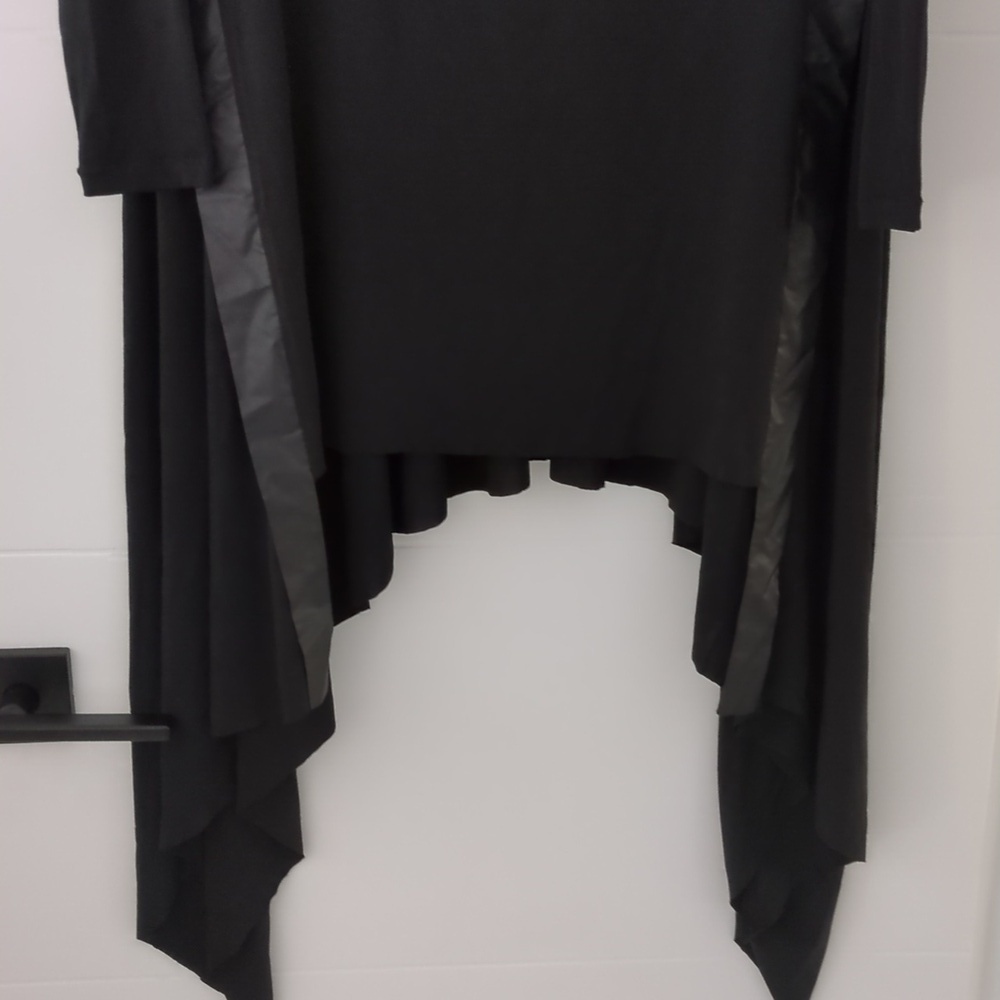 Black Asymmetrical minimalist lagenlook avant garde tunic dress Art To Wear - Picture 2 of 8